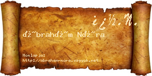 Ábrahám Nóra névjegykártya
